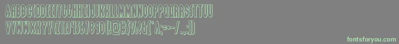 grendelsmotherout Font – Green Fonts on Gray Background