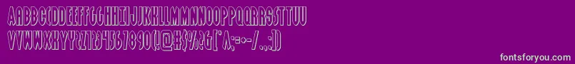 grendelsmotherout Font – Green Fonts on Purple Background