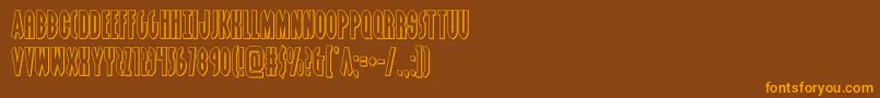 Шрифт grendelsmotherout – оранжевые шрифты на коричневом фоне