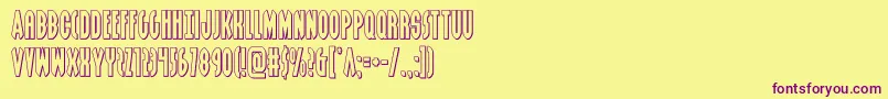 grendelsmotherout Font – Purple Fonts on Yellow Background