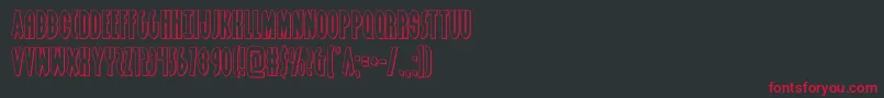 grendelsmotherout Font – Red Fonts on Black Background