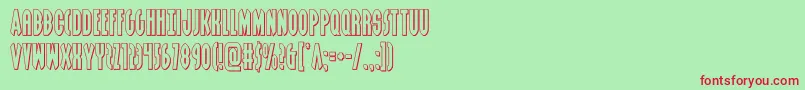 grendelsmotherout Font – Red Fonts on Green Background