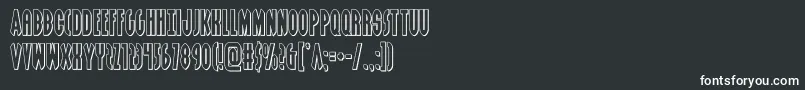 grendelsmotherout-fontti – valkoiset fontit mustalla taustalla