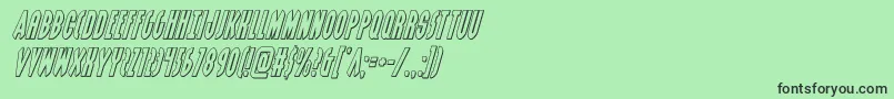 grendelsmotheroutital Font – Black Fonts on Green Background