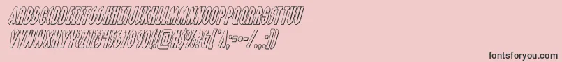 フォントgrendelsmotheroutital – ピンクの背景に黒い文字