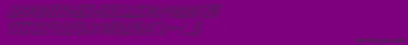 Fonte grendelsmotheroutital – fontes pretas em um fundo violeta