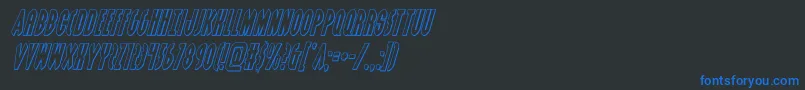 grendelsmotheroutital Font – Blue Fonts on Black Background
