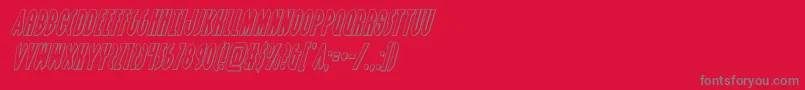 grendelsmotheroutital Font – Gray Fonts on Red Background