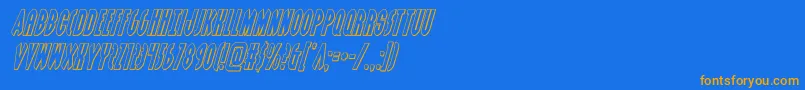 grendelsmotheroutital Font – Orange Fonts on Blue Background