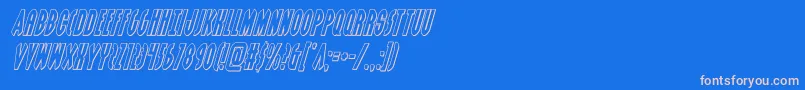 grendelsmotheroutital Font – Pink Fonts on Blue Background