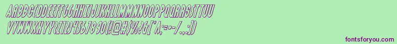 grendelsmotheroutital Font – Purple Fonts on Green Background