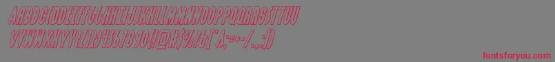 grendelsmotheroutital Font – Red Fonts on Gray Background