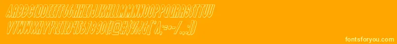 grendelsmotheroutital Font – Yellow Fonts on Orange Background
