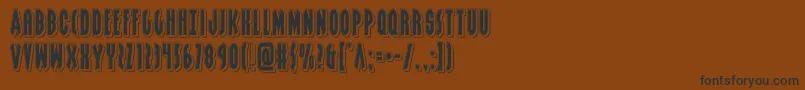Шрифт grendelsmotherpunch – чёрные шрифты на коричневом фоне