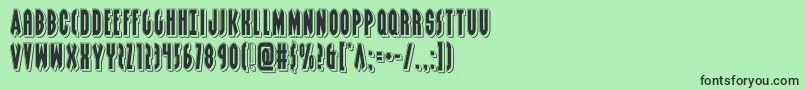 grendelsmotherpunch Font – Black Fonts on Green Background