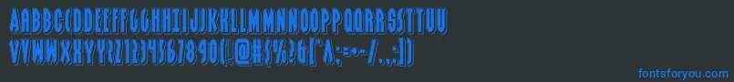 grendelsmotherpunch Font – Blue Fonts on Black Background