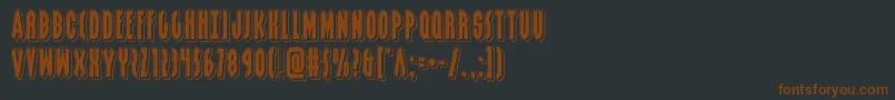 grendelsmotherpunch Font – Brown Fonts on Black Background
