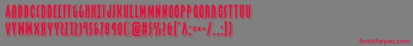 フォントgrendelsmotherpunch – 赤い文字の灰色の背景