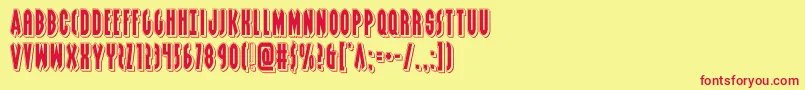 grendelsmotherpunch Font – Red Fonts on Yellow Background