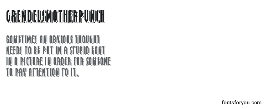 Review of the Grendelsmotherpunch (128552) Font