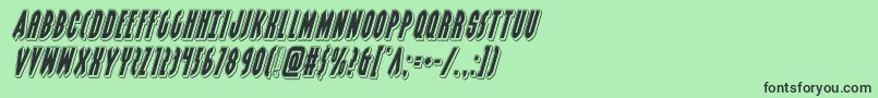 grendelsmotherpunchital Font – Black Fonts on Green Background