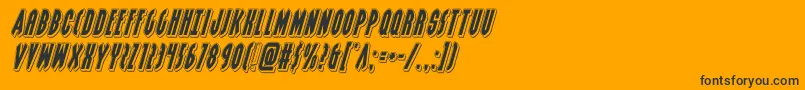 Czcionka grendelsmotherpunchital – czarne czcionki na pomarańczowym tle