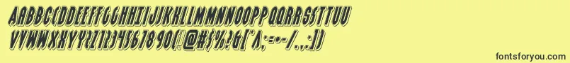 grendelsmotherpunchital Font – Black Fonts on Yellow Background