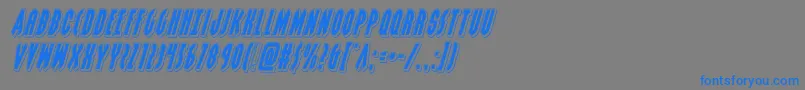 Шрифт grendelsmotherpunchital – синие шрифты на сером фоне
