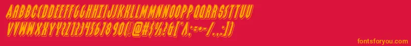 grendelsmotherpunchital Font – Orange Fonts on Red Background