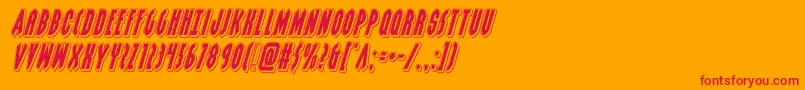 grendelsmotherpunchital Font – Red Fonts on Orange Background