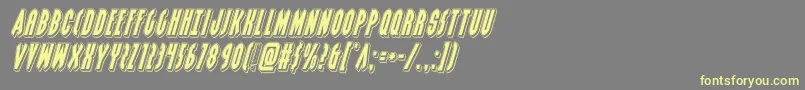 grendelsmotherpunchital Font – Yellow Fonts on Gray Background