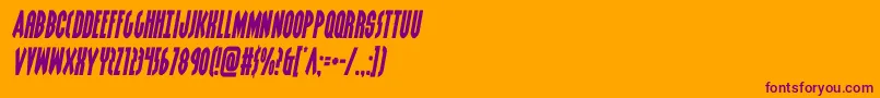 grendelsmothersemital Font – Purple Fonts on Orange Background