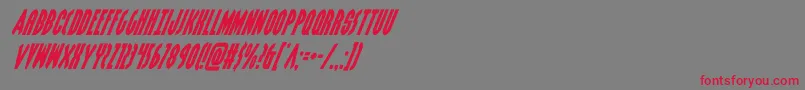 grendelsmothersuperital Font – Red Fonts on Gray Background