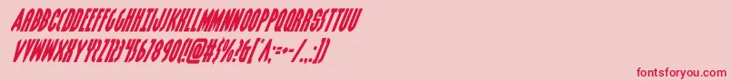 grendelsmothersuperital-Schriftart – Rote Schriften auf rosa Hintergrund