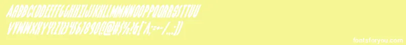 grendelsmothersuperital Font – White Fonts on Yellow Background