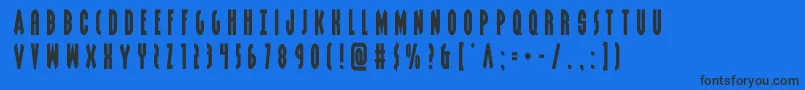 grendelsmothertitle Font – Black Fonts on Blue Background