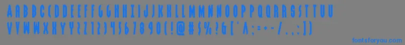 grendelsmothertitle Font – Blue Fonts on Gray Background