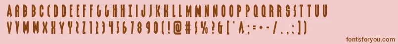 grendelsmothertitle Font – Brown Fonts on Pink Background