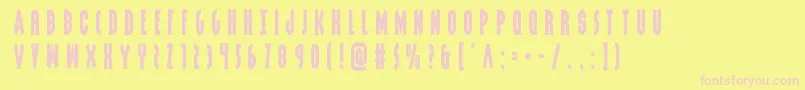 grendelsmothertitle Font – Pink Fonts on Yellow Background