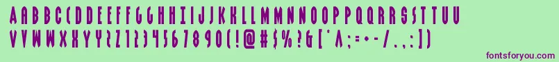 grendelsmothertitle Font – Purple Fonts on Green Background