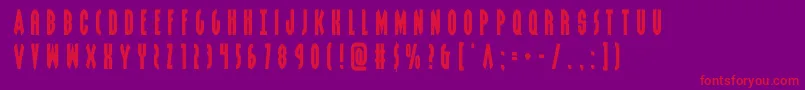 grendelsmothertitle Font – Red Fonts on Purple Background