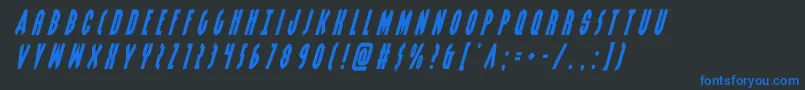 grendelsmothertitleital Font – Blue Fonts on Black Background