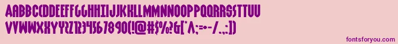 grendelsmotherxtraexpand Font – Purple Fonts on Pink Background