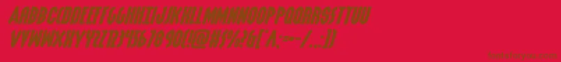 grendelsmotherxtraexpandital Font – Brown Fonts on Red Background