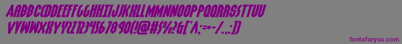 grendelsmotherxtraexpandital Font – Purple Fonts on Gray Background