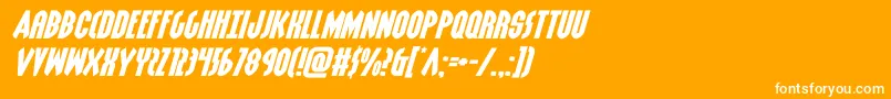 grendelsmotherxtraexpandital Font – White Fonts on Orange Background
