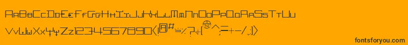 HozenozzleThin Font – Black Fonts on Orange Background