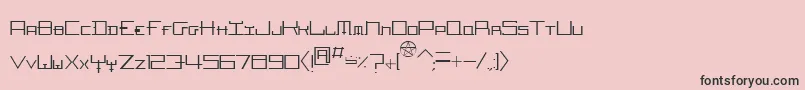 HozenozzleThin Font – Black Fonts on Pink Background