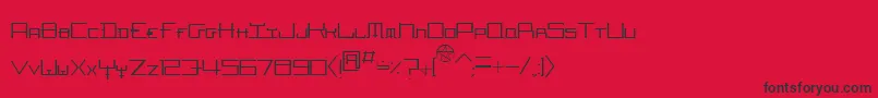 HozenozzleThin Font – Black Fonts on Red Background