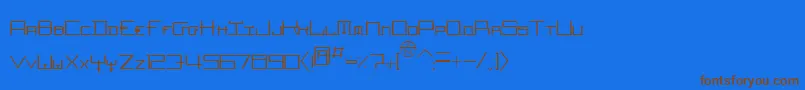 HozenozzleThin Font – Brown Fonts on Blue Background